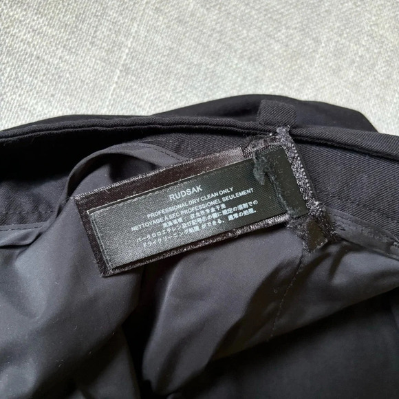 Rudsak High Waist Black Pant Trousers Size  S Black Office Work Dark Academia - Picture 8 of 11